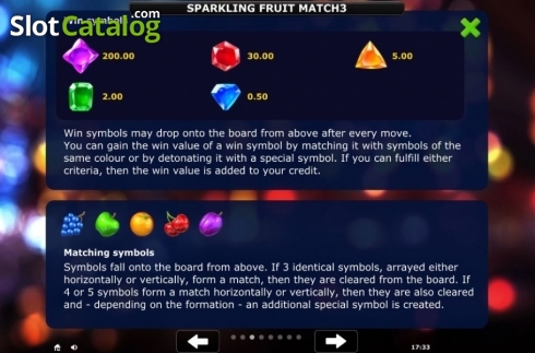 Скрин7. Sparkling Fruit Match 3 слот