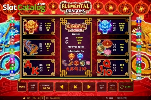 Скрин9. Elemental Dragons слот