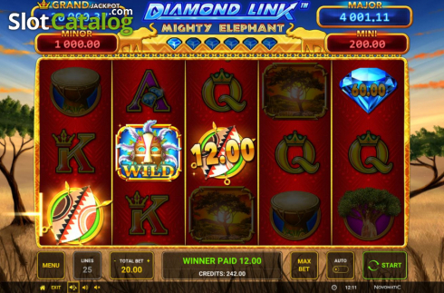Скрин4. Diamond Link Mighty Elephant слот
