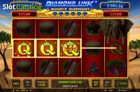 Скрин5. Diamond Link Mighty Elephant слот