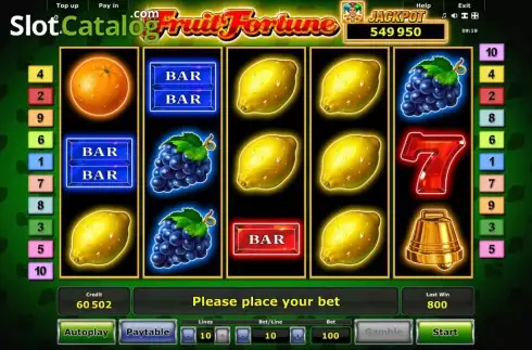 Скрин2. Fruit Fortune слот