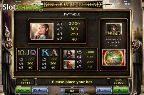 Скрин6. Kingdom of Legend™ слот