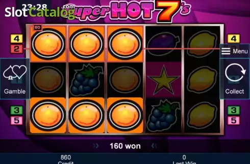 Скрин3. Super Hot 7's (Green Tube) слот
