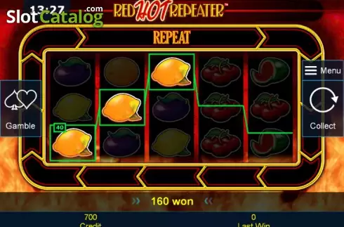 Скрин3. Red Hot Repeater (Green Tube) слот