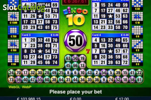 Скрин2. Bingo 10 слот