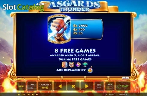 Скрин8. Asgard's Thunder слот