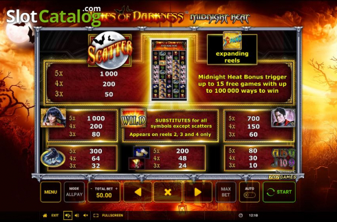 Скрин7. Tales of Darkness Midnight Heat слот