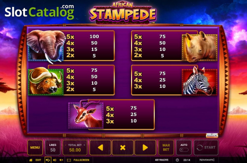 Скрин9. African Stampede слот