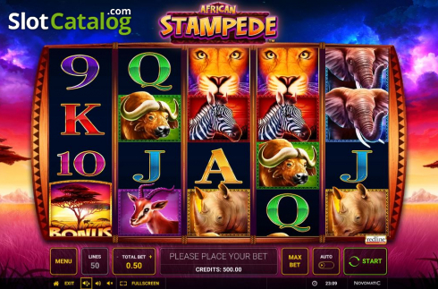 Скрин2. African Stampede слот