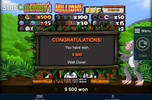 Скрин7. Monkey's Millions слот