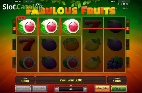Скрин3. Fabulous Fruits слот