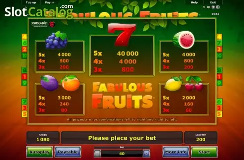 Скрин5. Fabulous Fruits слот