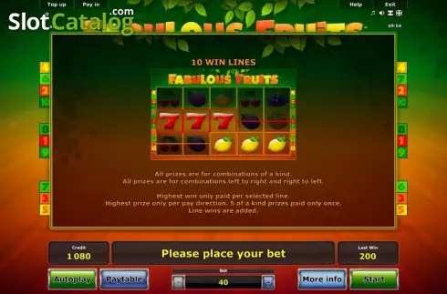 Скрин6. Fabulous Fruits слот