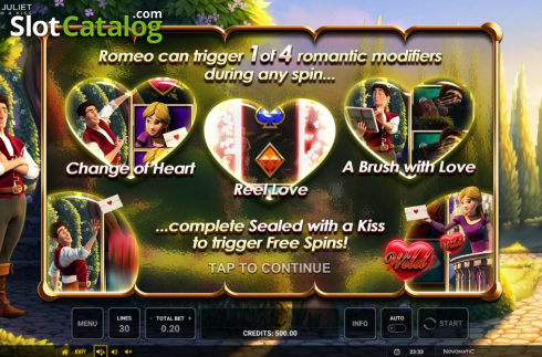 Скрин2. Romeo and Juliet – Sealed with a Kiss слот