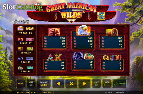Скрин7. Great American Wilds слот