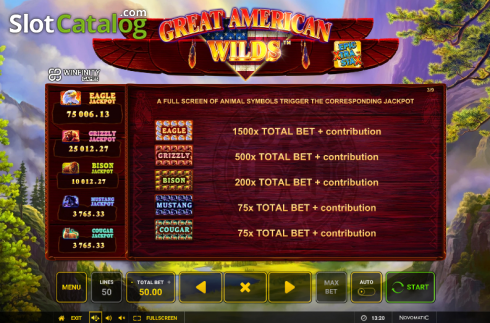Скрин9. Great American Wilds слот