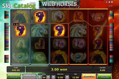 Скрин3. Wild Horses (Green Tube) слот