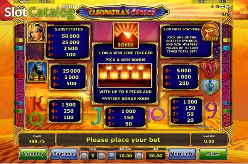 Скрин6. Cleopatra's Choice слот
