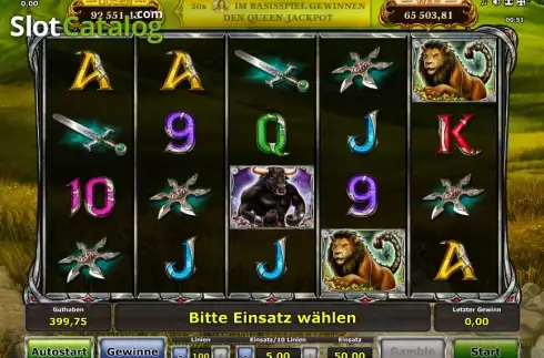 Скрин2. Zenia Queen of War слот