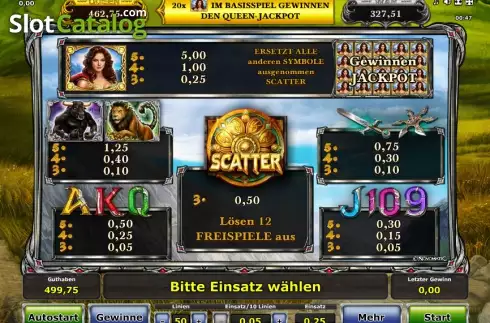 Скрин6. Zenia Queen of War слот