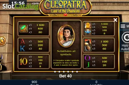 Скрин6. Cleopatra Last of the Pharaohs слот
