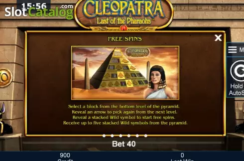 Скрин7. Cleopatra Last of the Pharaohs слот