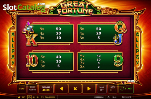Скрин9. Great Fortune слот