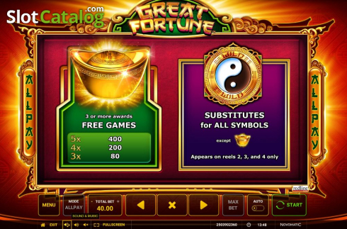 Скрин7. Great Fortune слот
