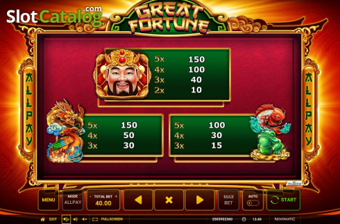 Скрин8. Great Fortune слот