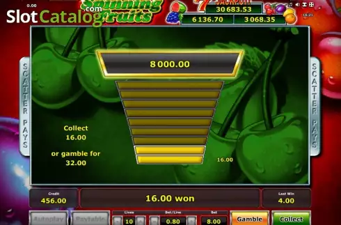 Скрин4. Spinning Fruits (Green Tube) слот