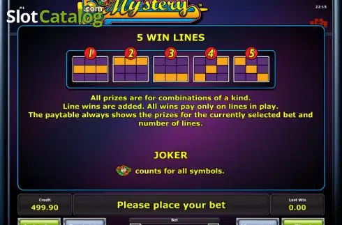 Скрин8. 5 Line Mystery слот