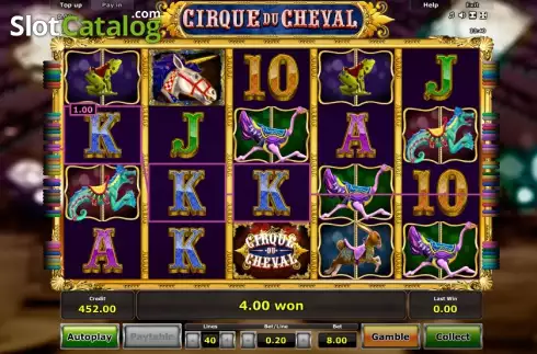 Скрин3. Cirque du Cheval слот