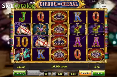 Скрин4. Cirque du Cheval слот