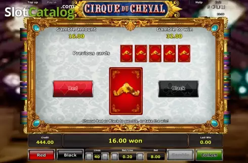 Скрин5. Cirque du Cheval слот
