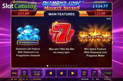 Скрин8. Diamond Link Mighty Sevens слот