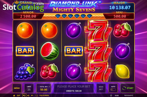 Скрин3. Diamond Link Mighty Sevens слот