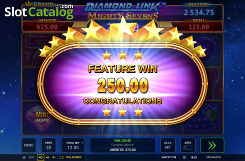 Скрин7. Diamond Link Mighty Sevens слот