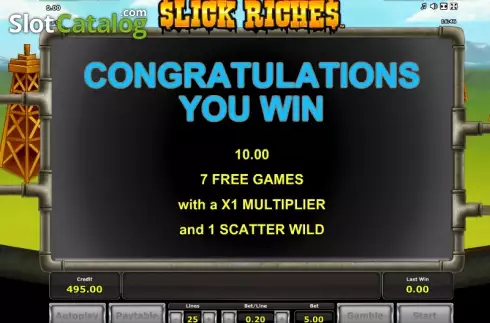 Скрин6. Slick Riches (Greentube) слот