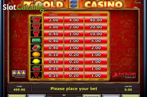 Скрин6. 7´s Gold Casino слот