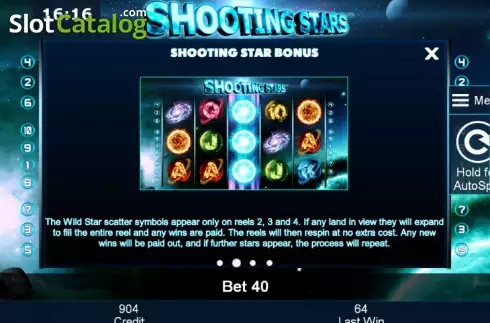 Скрин7. Shooting Stars слот