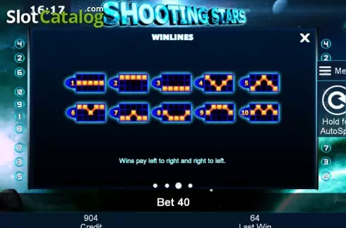Скрин8. Shooting Stars слот