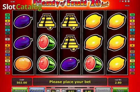 Скрин2. Plenty of Fruit 20 Hot слот