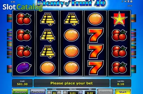 Скрин2. Plenty of Fruit 40 слот