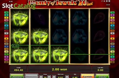 Скрин3. Plenty of Jewels 20 Hot слот