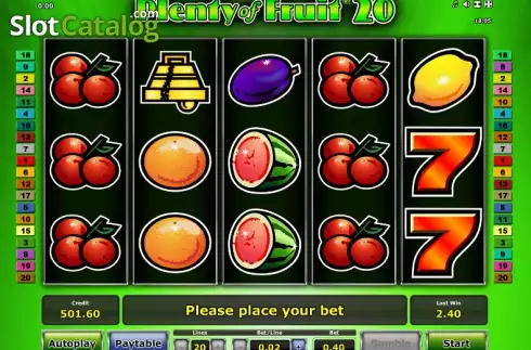 Скрин2. Plenty of Fruit 20 слот