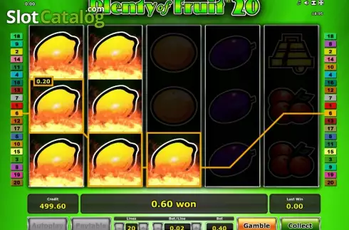 Скрин3. Plenty of Fruit 20 слот