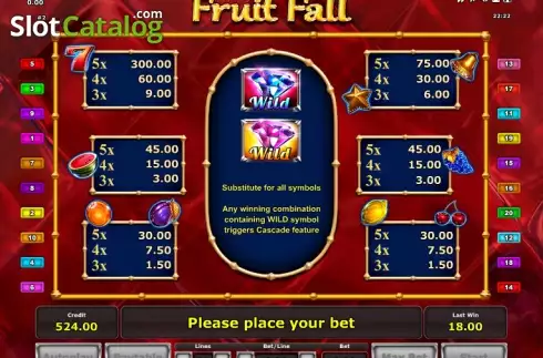 Скрин5. Fruit Fall слот
