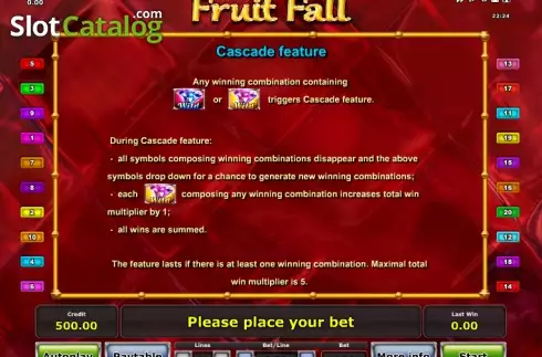 Скрин8. Fruit Fall слот