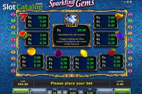 Скрин5. Sparkling Gems слот