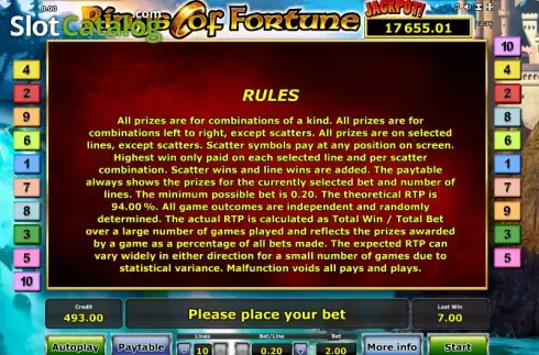 Скрин9. Rings of Fortune слот
